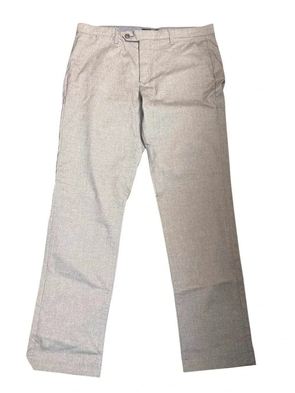 TED BAKER VOLVEK Chino Classic Fit Trouser Pants Mens 34R Casual Gray NWOT